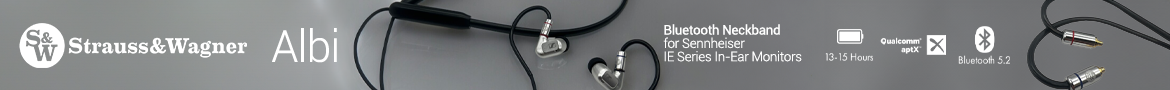 Strauss & Wagner Albi Bluetooth Neckband For Sennheiser IE Series In-ear Monitors